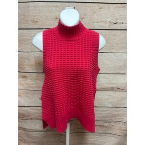 French Connection Sweater Womens Size Small Pink New Turtleneck Sleeveless Top